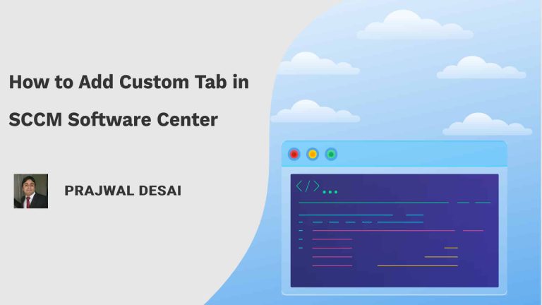 How to Add Custom Tab in Software Center