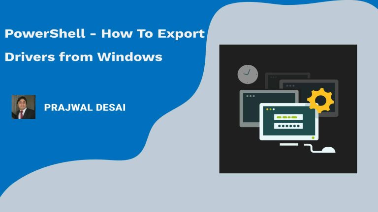 PowerShell - Export drivers from Windows