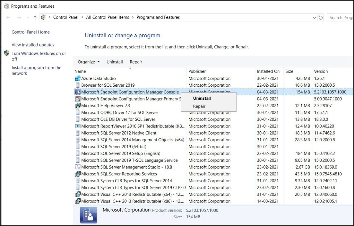 How to Repair SCCM Console Configuration Manager Console