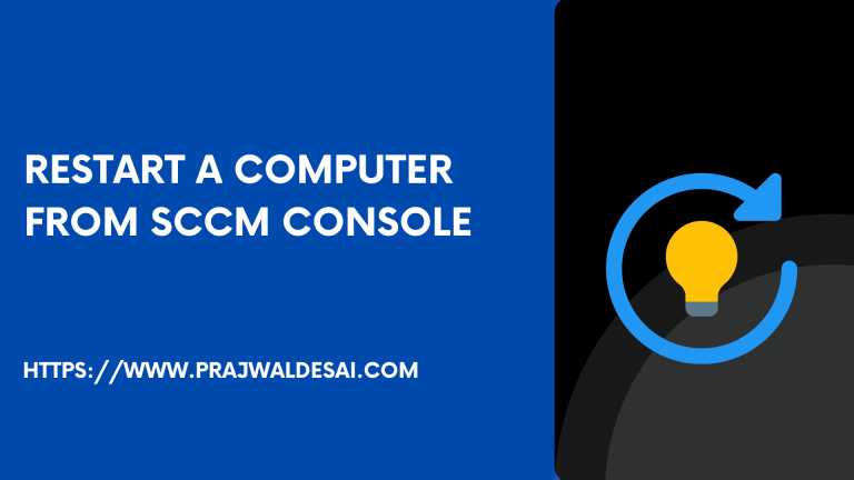 How to Restart Computer from SCCM Console