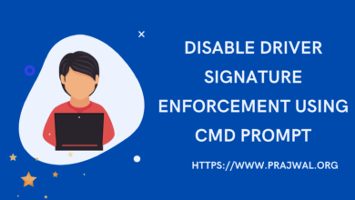Disable Driver Signature Enforcement using CMD Prompt