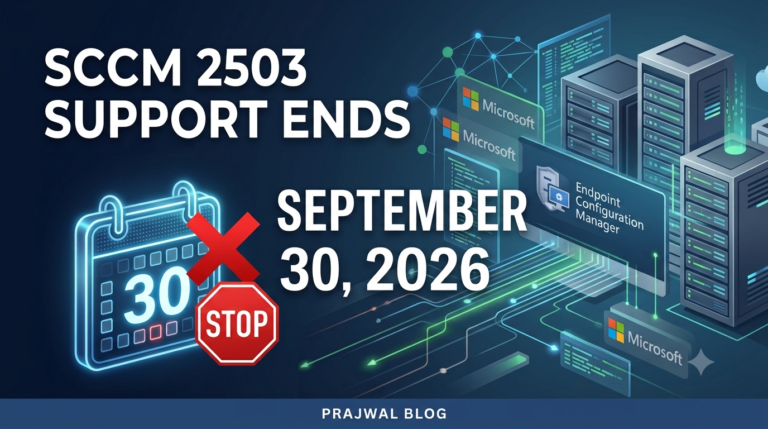 SCCM 2503 end of support